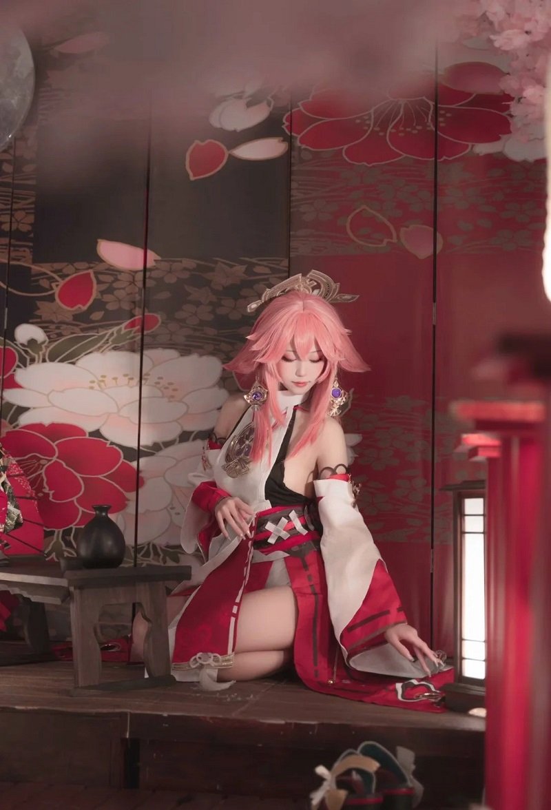 cosplay yae miko genshin impact