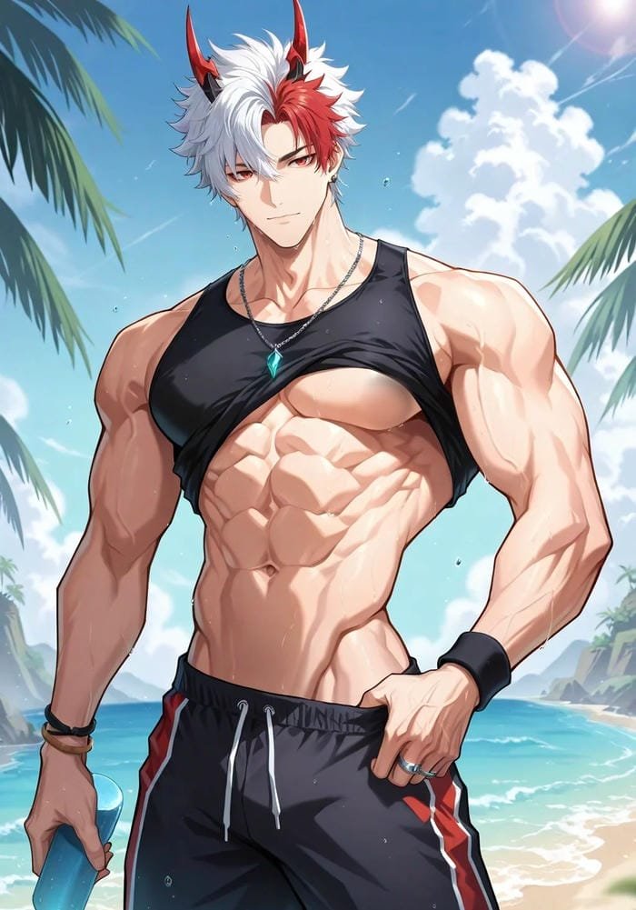 ảnh anime trai đẹp body 6 múi