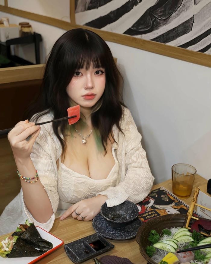 ảnh gái xinh vú to cute