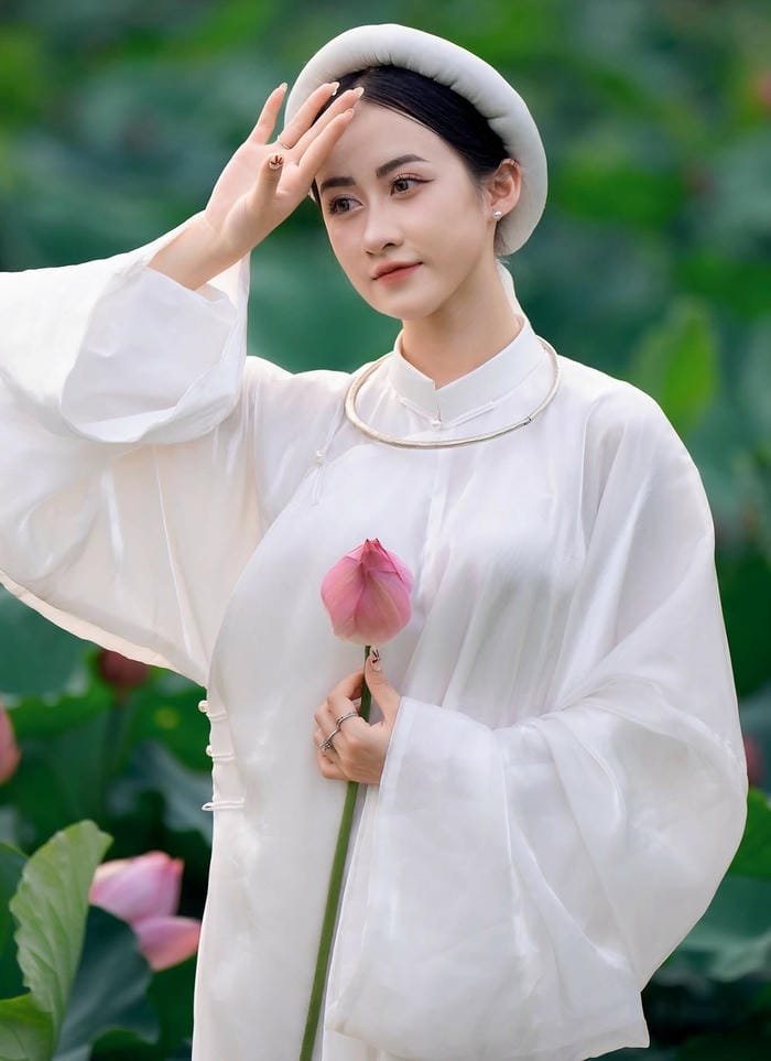 gái xinh đầm sen đẹp nhất