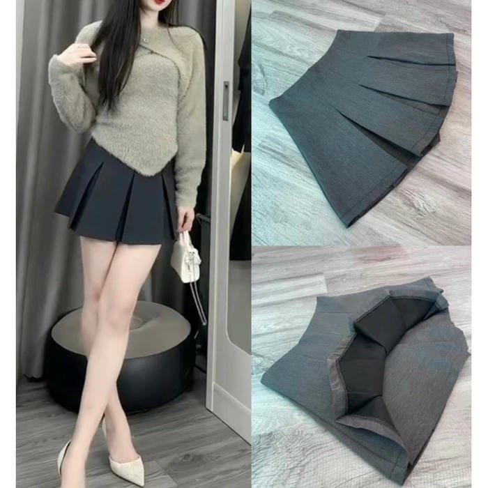 gái xinh mặc váy xếp ly năng động