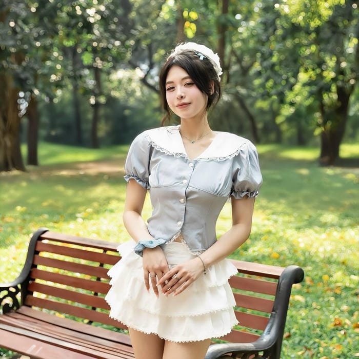 gái xinh mặc váy xinh