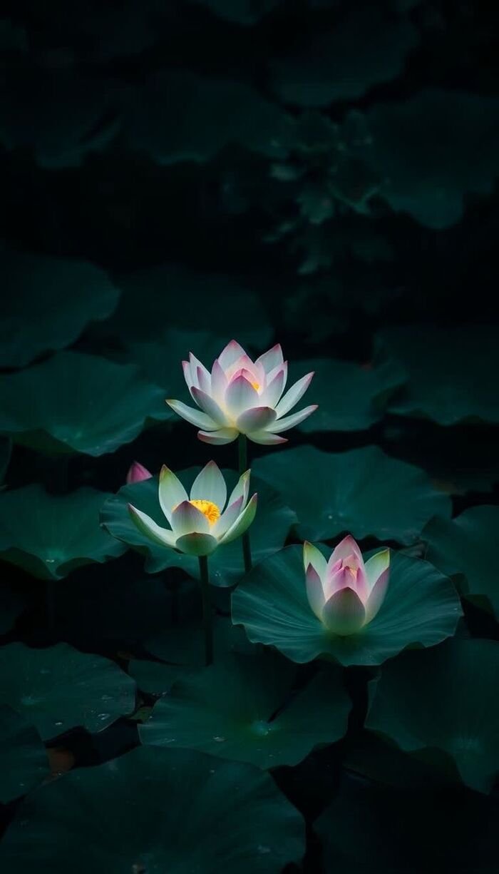 hình nền hoa sen truyền thống ma mị